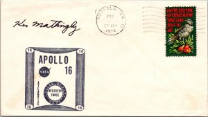 4.27.1972 Apollo 16 / Signed By Ken Mattingly - Norfolk VA - F74014