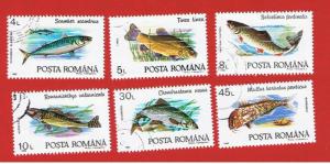 Romania 3728-3733 VF used  Fish  Free S/H