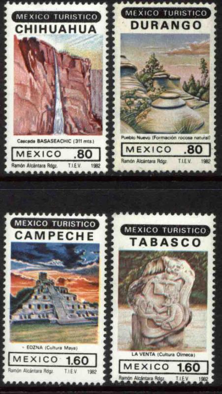 MEXICO 1274-1277 Promotion of Tourist Sites MINT, NH. VF.