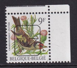 Belgium  #1228  MNH  1985  birds 9f  pre cancelled  chardonneret