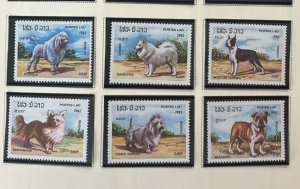 O) 1982 LAOS, COMPETITION DOGS,  POODLE, SAMOYED, BOSTON, CAIM, CHIHUAHUA. BULLD