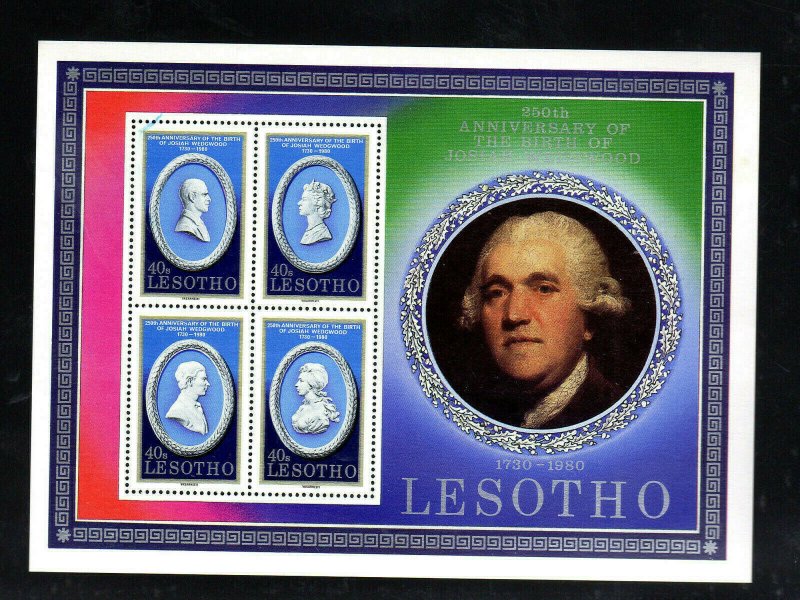 LESOTHO #301  1980  JOSIAH WEDGEWWOD   MINT  VF NH  O.G  S/S   c