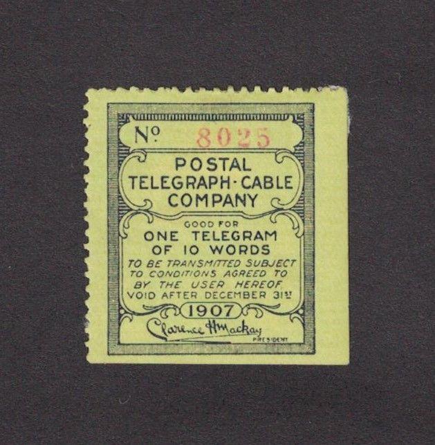 Scott 15T27 - Telegraph Stamp. Single. MHH.        #02 15T27