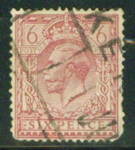 Great Britain Scott 167, KGV CV$8 Rose Lilac color 1912-13