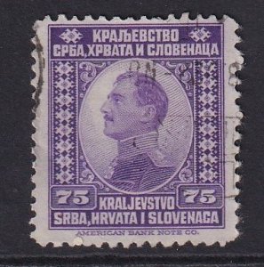 Yugoslavia   #9  used 1921  King Alexander  75p