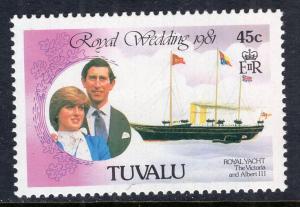 Tuvalu 159 Royal Wedding Ship MNH VF