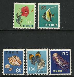 Ryukyu # 58-62, Mint Never Hinge