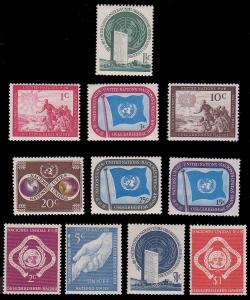 United Nations 1 - 11 MNH