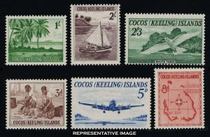 Cocos Islands Scott 1-6 Mint never hinged.