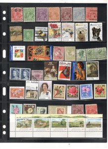 AUSTRALIA COLLECTION ON STOCK SHEET MINT/USED