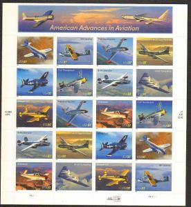 US #3916-25 Mint Sheet American Advances in Aviation planes