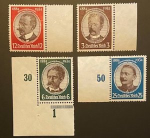 [AG] Germany 1934 Sc #432-435 Mi 540-543 MNH OG XF Mi-CV 190€