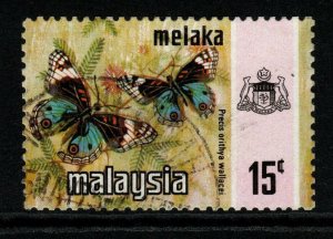 MALAYA MALACCA SG75 1971 15c BUTTERFLIES FINE USED