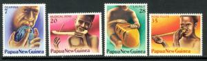 PAPUA NEW GUINEA 1979 MUSICAL INSTRUMENTS Set Sc 491-494 MNH