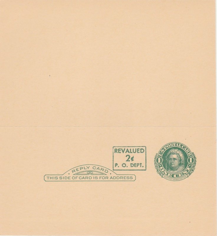 4 Scott# UY15 MR25 S1-4 all four serifs UnFolded miss cut. US Postal Reply Cards