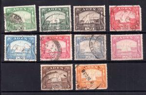 Aden KGVI 1937 DHOW fine used set to 2R SG1-10 WS6912