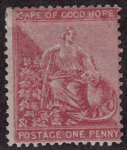 CAPE OF GOOD HOPE MH Scott # 16 Hope - Wmk 1, w/ Frame Line, remnant (1 Stamp)-5