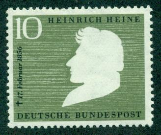 Germany #740  Mint  VF NH  Scott $2.75  Heinrich Heine, Poet