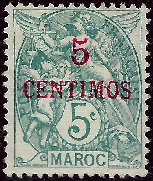 French Morocco Sc #15 F-VF Unused... French Colonies are Hot!