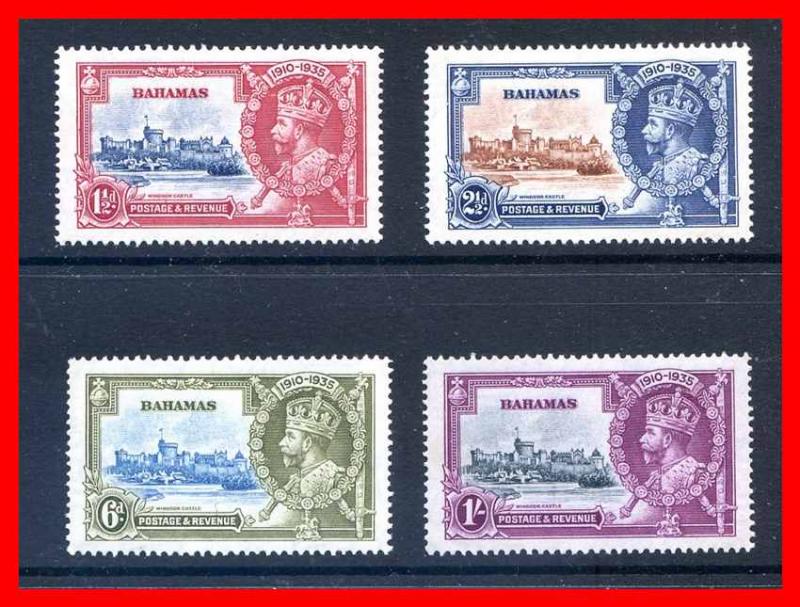 Bahamas 1935 #92-95, Silver Jubilee set of 4  --  MNH