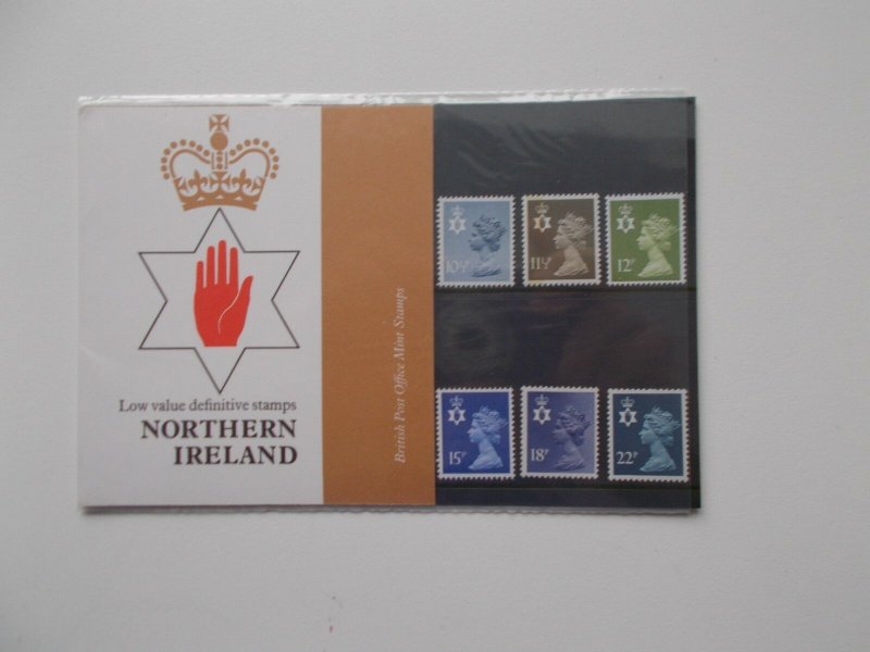 1981 Northern Ireland Machin Regional 7p to 22p Presentation Pack no.129d U/M