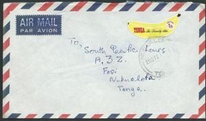 TONGA 1972 local cover ex NUKUALOFA - 1s Banana self adhesive.............39480