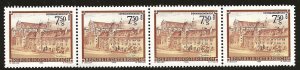 AUSTRIA #1363 STRIP OF 4  MH  7.50s 1986-88