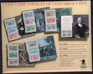 Scott #2629a (2624-29) Set of Six Columbus Stamp Sheets of 3 Stamps - MNH