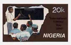 Nigeria 1990 Literacy Year - original hand-painted artwor...