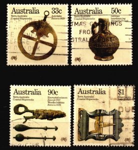 Australia Used Scott 963 - 966 w/90 cent with wrinkled paper