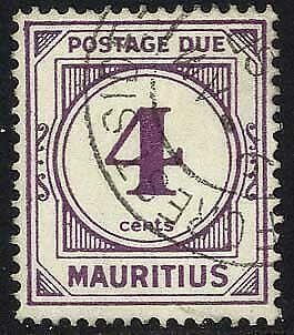 Mauritius SGD9 4c Wmk w12 Post Due Fine Used Cat 14 pounds