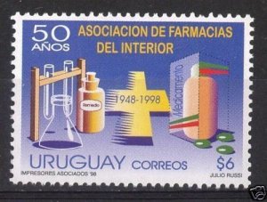 Drugstore chemistry Pharmacy medicine glass pots URUGUAY Sc#1748 MNH STAMP cv$2