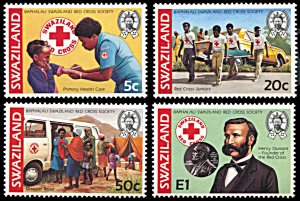 Swaziland 414-417, MNH, 50th Anniversary of Red Cross in Swaziland