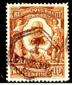 Haiti, Scott #158, Unused, Hinged, brown surcharge