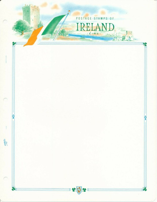 WHITE ACE Ireland Stamp Album Supplement Blank Pages - 10 Pages