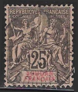 French Sudan #12 (1894), used single, cat. $27.50