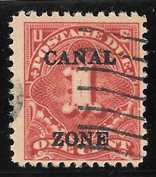 Canal Zone Scott #J18 Used 1c Postage Due O/P  2016 CV $2.75