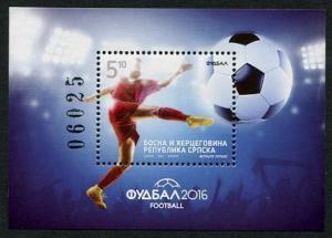 HERRICKSTAMP NEW ISSUES BOSNIA (SERBIA ADMIN) Sc.# 546 UEFA Soccer S/S