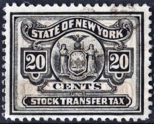 New York State 20¢ Stock Transfer Stamp (Used)