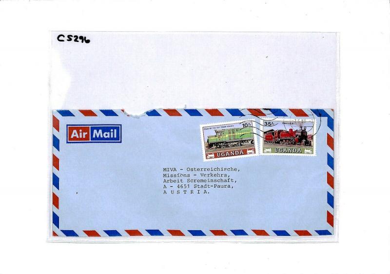 CS296 Uganda 1988 Airmail Cover {samwells-covers}