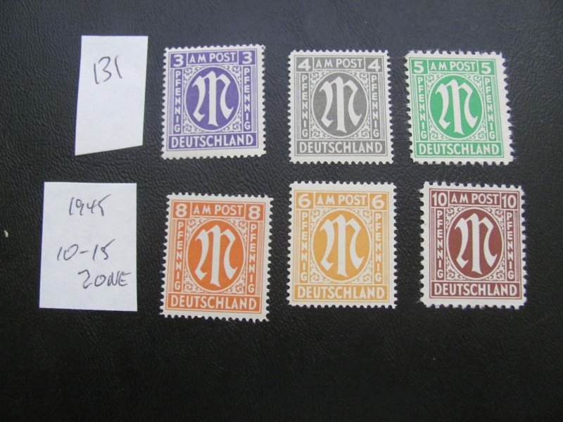 GERMANY POST WAR 1945 SC 10-15 SET MNH  (131)