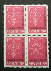 Argentina International Scout Meeting 1967 Scouting Jamboree (stamp blk 4) MNH