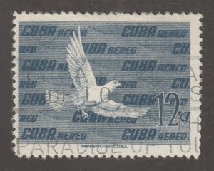 Cuba, stamp, scott#c136,  used, hinged,  12 cents, bird