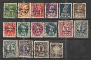 German States - Bavaria 1920 lot - Used VG  Deutsches Reich ovpts