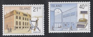 Iceland #  698-699, Europa - Old & New Post Offices, Mint NH, 1/2 Cat.