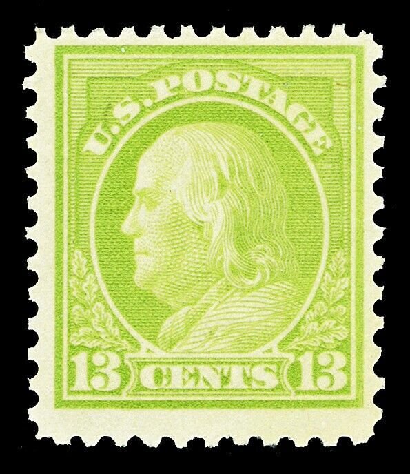 Scott 513 1919 13c Apple Green Franklin Perf 11 Issue Mint F-VF OG NH Cat $21