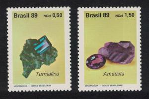 Brazil Precious Stones Amethyst Tourmaline 2v SG#2376-2377 MI#2312-2313