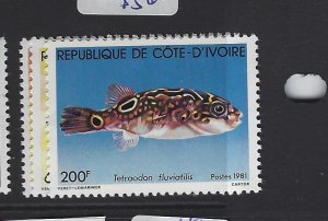 Ivory Coast Fish SC 578-80 MNG (8gqx) 