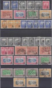 COLOMBIA 1951-54 Sc C201 thru C216 FORTY ONE STAMPS SHADES USED SCV$116.00 