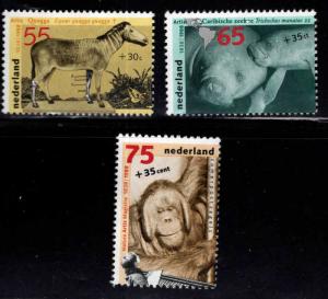 Netherlands Scott B638-B640  MNH** 1988 Zoo Animal set